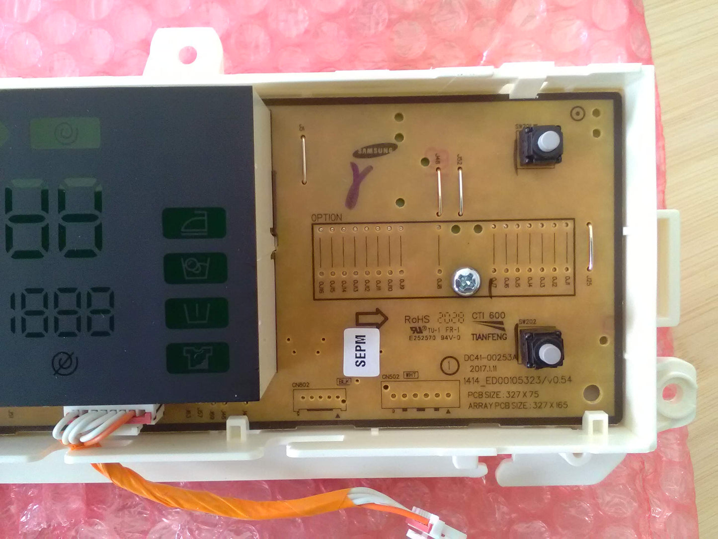 SAMSUNG WW90J5456FW WASHING MACHINE PCB DC92-02015A DC94-07366A