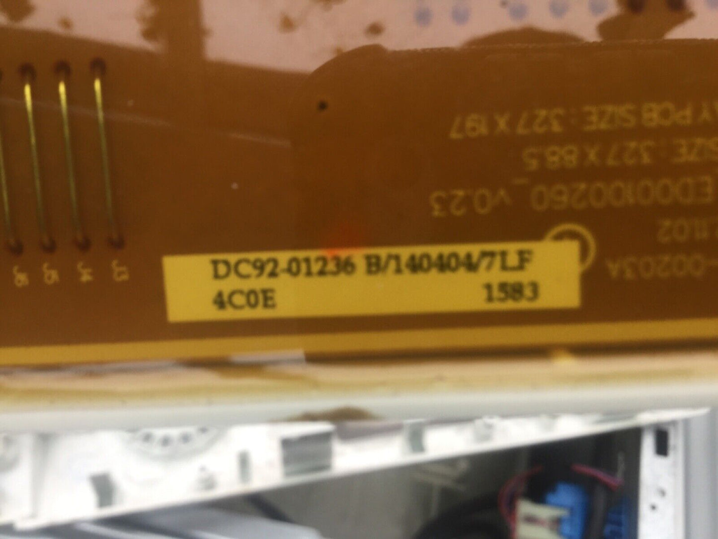 SAMSUNG WF70F5EBW4W WASHING MACHINE POWER & DISPLAY PCB DC92-01238G DC92-01240D £15 REFUND